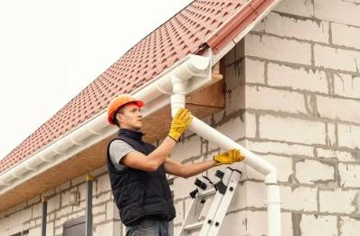 Pose et remplacement de gouttières à Locmélar